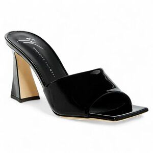 Womens Guiseppe Zanotti Square Toe Slide Sandals